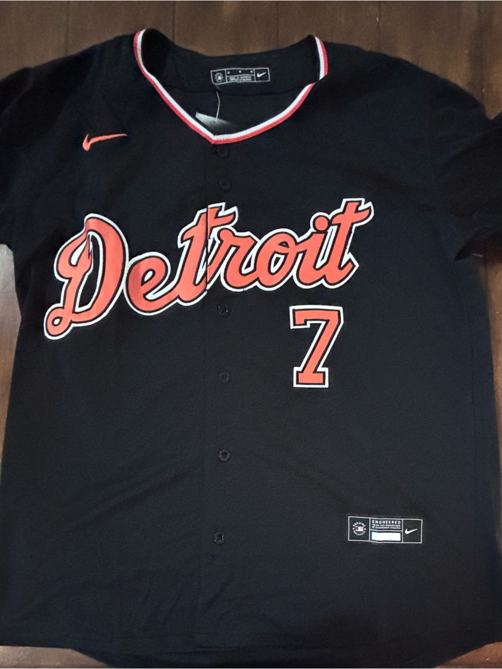 Detroit Tigers Kevin McGonigle Adult Medium (Black) Alternate Jersey NWT